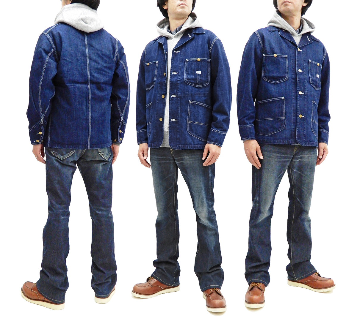 Lee Loco Jacket Men's Denim Chore Coat Unlined Railroad Work Jacket LT0659  LT0659-136 Denim