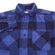 Load image into Gallery viewer, Momotaro Jeans Indigo Flannel Shirt Men's Heavy Herringbone Twill Buffalo Plaid Long Sleeve Work Shirt MLS1010M23