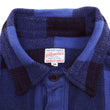 Load image into Gallery viewer, Momotaro Jeans Indigo Flannel Shirt Men's Heavy Herringbone Twill Buffalo Plaid Long Sleeve Work Shirt MLS1010M23