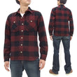 Load image into Gallery viewer, Momotaro Jeans Flannel Shirt Men's Herringbone Twill Buffalo Plaid Long Sleeve Work Shirt MLS1020M23 Red/Black