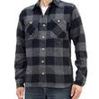 Load image into Gallery viewer, Momotaro Jeans Flannel Shirt Men's Herringbone Twill Buffalo Plaid Long Sleeve Work Shirt MLS1020M23 Gray/Black