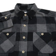 Load image into Gallery viewer, Momotaro Jeans Flannel Shirt Men's Herringbone Twill Buffalo Plaid Long Sleeve Work Shirt MLS1020M23 Gray/Black