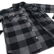Load image into Gallery viewer, Momotaro Jeans Flannel Shirt Men's Herringbone Twill Buffalo Plaid Long Sleeve Work Shirt MLS1020M23 Gray/Black