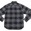 Load image into Gallery viewer, Momotaro Jeans Flannel Shirt Men's Herringbone Twill Buffalo Plaid Long Sleeve Work Shirt MLS1020M23 Gray/Black