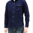 Load image into Gallery viewer, Momotaro Jeans Indigo Dobby Shirt Men's Solid Heavyweight Long Sleeve Button Up Work Shirt MZLS1070
