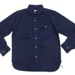 Load image into Gallery viewer, Momotaro Jeans Indigo Dobby Shirt Men's Solid Heavyweight Long Sleeve Button Up Work Shirt MZLS1070