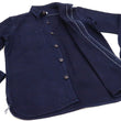 Load image into Gallery viewer, Momotaro Jeans Indigo Dobby Shirt Men's Solid Heavyweight Long Sleeve Button Up Work Shirt MZLS1070