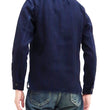 Load image into Gallery viewer, Momotaro Jeans Indigo Dobby Shirt Men's Solid Heavyweight Long Sleeve Button Up Work Shirt MZLS1070