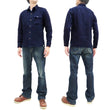Load image into Gallery viewer, Momotaro Jeans Indigo Dobby Shirt Men's Solid Heavyweight Long Sleeve Button Up Work Shirt MZLS1070