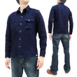 Load image into Gallery viewer, Momotaro Jeans Indigo Dobby Shirt Men's Solid Heavyweight Long Sleeve Button Up Work Shirt MZLS1070