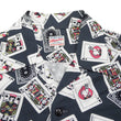 Load image into Gallery viewer, Momotaro Jeans Shirt Men's Short Sleeve Japanese Aloha Shirt Hawaiian Shirt MSS1010M31 Black