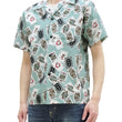 Load image into Gallery viewer, Momotaro Jeans Shirt Men's Short Sleeve Japanese Aloha Shirt Hawaiian Shirt MSS1010M31 Green