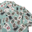 Load image into Gallery viewer, Momotaro Jeans Shirt Men's Short Sleeve Japanese Aloha Shirt Hawaiian Shirt MSS1010M31 Green