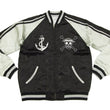 Load image into Gallery viewer, Hanatabi Gakudan Men's Japanese Souvenir Jacket Japanese ONE PIECE Sukajan Script OPSJ-001 Black