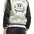 Load image into Gallery viewer, Hanatabi Gakudan Men's Japanese Souvenir Jacket Japanese ONE PIECE Sukajan Script OPSJ-001 Silver