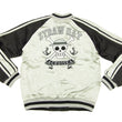 Load image into Gallery viewer, Hanatabi Gakudan Men's Japanese Souvenir Jacket Japanese ONE PIECE Sukajan Script OPSJ-001 Silver