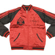 Load image into Gallery viewer, Hanatabi Gakudan Men's Japanese Souvenir Jacket Japanese ONE PIECE Sukajan Script OPSJ-002 Red