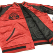 Load image into Gallery viewer, Hanatabi Gakudan Men's Japanese Souvenir Jacket Japanese ONE PIECE Sukajan Script OPSJ-002 Red