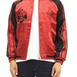 Load image into Gallery viewer, Hanatabi Gakudan Men's Japanese Souvenir Jacket Japanese ONE PIECE Sukajan Script OPSJ-002 Red