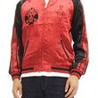 Load image into Gallery viewer, Hanatabi Gakudan Men's Japanese Souvenir Jacket Japanese ONE PIECE Sukajan Script OPSJ-002 Red