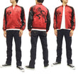 Load image into Gallery viewer, Hanatabi Gakudan Men's Japanese Souvenir Jacket Japanese ONE PIECE Sukajan Script OPSJ-002 Red