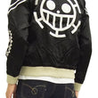 Load image into Gallery viewer, Hanatabi Gakudan Men's Japanese Souvenir Jacket Japanese ONE PIECE Sukajan Script OPSJ-003 Black