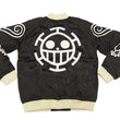 Load image into Gallery viewer, Hanatabi Gakudan Men's Japanese Souvenir Jacket Japanese ONE PIECE Sukajan Script OPSJ-003 Black