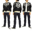 Load image into Gallery viewer, Hanatabi Gakudan Men's Japanese Souvenir Jacket Japanese ONE PIECE Sukajan Script OPSJ-003 Black