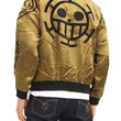 Load image into Gallery viewer, Hanatabi Gakudan Men's Japanese Souvenir Jacket Japanese ONE PIECE Sukajan Script OPSJ-003 Brown