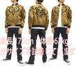 Load image into Gallery viewer, Hanatabi Gakudan Men's Japanese Souvenir Jacket Japanese ONE PIECE Sukajan Script OPSJ-003 Brown