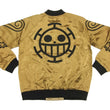 Load image into Gallery viewer, Hanatabi Gakudan Men's Japanese Souvenir Jacket Japanese ONE PIECE Sukajan Script OPSJ-003 Brown