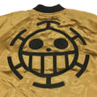 Load image into Gallery viewer, Hanatabi Gakudan Men's Japanese Souvenir Jacket Japanese ONE PIECE Sukajan Script OPSJ-003 Brown