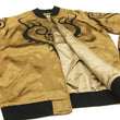 Load image into Gallery viewer, Hanatabi Gakudan Men's Japanese Souvenir Jacket Japanese ONE PIECE Sukajan Script OPSJ-003 Brown