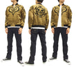 Load image into Gallery viewer, Hanatabi Gakudan Men's Japanese Souvenir Jacket Japanese ONE PIECE Sukajan Script OPSJ-003 Brown
