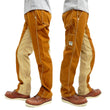 Load image into Gallery viewer, Kojima Genes Two Tone Panel Pants Men's Duck Carpenter Pants with Contrast Inside Leg Panel rnb1081f RNB-1081F Brown/Beige
