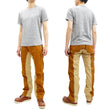 Load image into Gallery viewer, Kojima Genes Two Tone Panel Pants Men's Duck Carpenter Pants with Contrast Inside Leg Panel rnb1081f RNB-1081F Brown/Beige