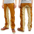 Load image into Gallery viewer, Kojima Genes Two Tone Panel Pants Men's Duck Carpenter Pants with Contrast Inside Leg Panel rnb1081f RNB-1081F Brown/Beige