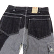 Load image into Gallery viewer, Kojima Genes Two Tone Panel Pants Men's Denim x Hickory Asymmetrical Contrast Panel Work Pants rnb1117 RNB-1117