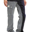 Load image into Gallery viewer, Kojima Genes Two Tone Panel Pants Men's Denim x Hickory Asymmetrical Contrast Panel Work Pants rnb1117 RNB-1117