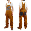 Load image into Gallery viewer, Kojima Genes Overalls Men's Casual Brown Duck Bib Overall with Contrast Pockets RNB-1220HK