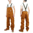 Load image into Gallery viewer, Kojima Genes Overalls Men's Casual Duck Bib Overall with Suspender Straps Low-Back RNB-1335F rnb1335f Camel Duck Canvas