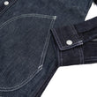 Load image into Gallery viewer, Kojima Genes Mixed Panel Shirt Men's Denim x Herringbone Long Sleeve Two Tone Button Up Shirt rnb282S RNB-282S Indigo