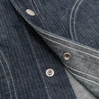 Load image into Gallery viewer, Kojima Genes Mixed Panel Shirt Men's Denim x Herringbone Long Sleeve Two Tone Button Up Shirt rnb282S RNB-282S Indigo