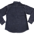 Load image into Gallery viewer, Kojima Genes Mixed Panel Shirt Men's Denim x Herringbone Long Sleeve Two Tone Button Up Shirt rnb282S RNB-282S Indigo