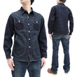 Load image into Gallery viewer, Kojima Genes Mixed Panel Shirt Men's Denim x Herringbone Long Sleeve Two Tone Button Up Shirt rnb282S RNB-282S Indigo