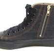 Load image into Gallery viewer, Kojima Genes High Top Denim Sneakers Men's Side Zip Jean Shoes RNB-8003 rnb8003 Deep Blue Indigo