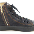 Load image into Gallery viewer, Kojima Genes High Top Denim Sneakers Men's Side Zip Jean Shoes RNB-8003 rnb8003 Deep Blue Indigo