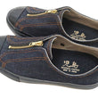 Load image into Gallery viewer, Kojima Genes Denim Sneakers Men's Laceless Front Zip Low Top 25oz Jean Shoes RNB-8007 rnb8007