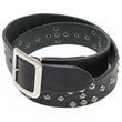 Load image into Gallery viewer, Sugar Cane Studded Belt Men's Ccasual 40mm Wide/4mm Thick Cowhide Leather Belt with Single Prong Square-Shaped Buckle SC02321 119 Black