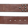 Load image into Gallery viewer, Sugar Cane Studded Belt Men's Ccasual 40mm Wide/4mm Thick Cowhide Leather Belt with Single Prong Square-Shaped Buckle SC02321 138 Brown